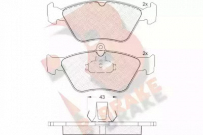 R BRAKE rb0988 -  Комплект тормозных колодок, дисковый тормоз